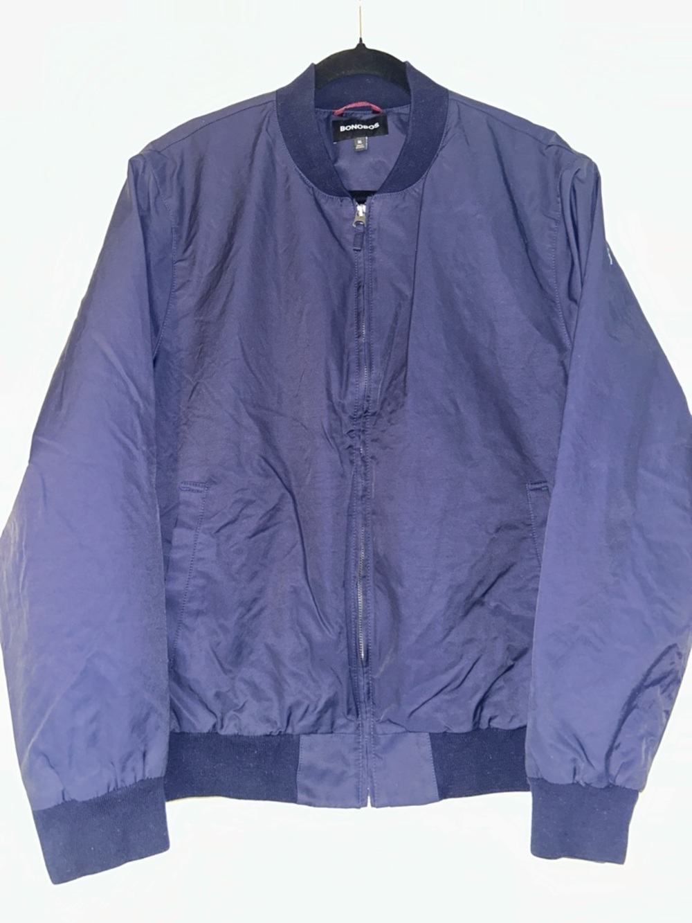 Bonobos Navy Blue Bomber Jacket